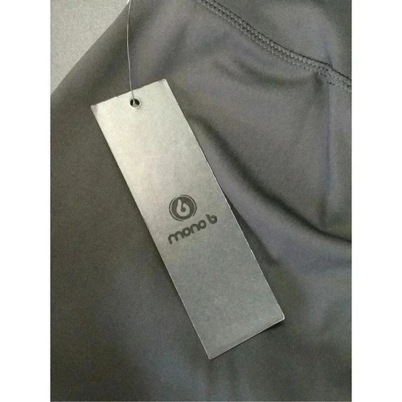 NWT Mono B Womens Black Side Line Reflective Stretch Pull-On Leggings Size Small - Picture 6 of 10